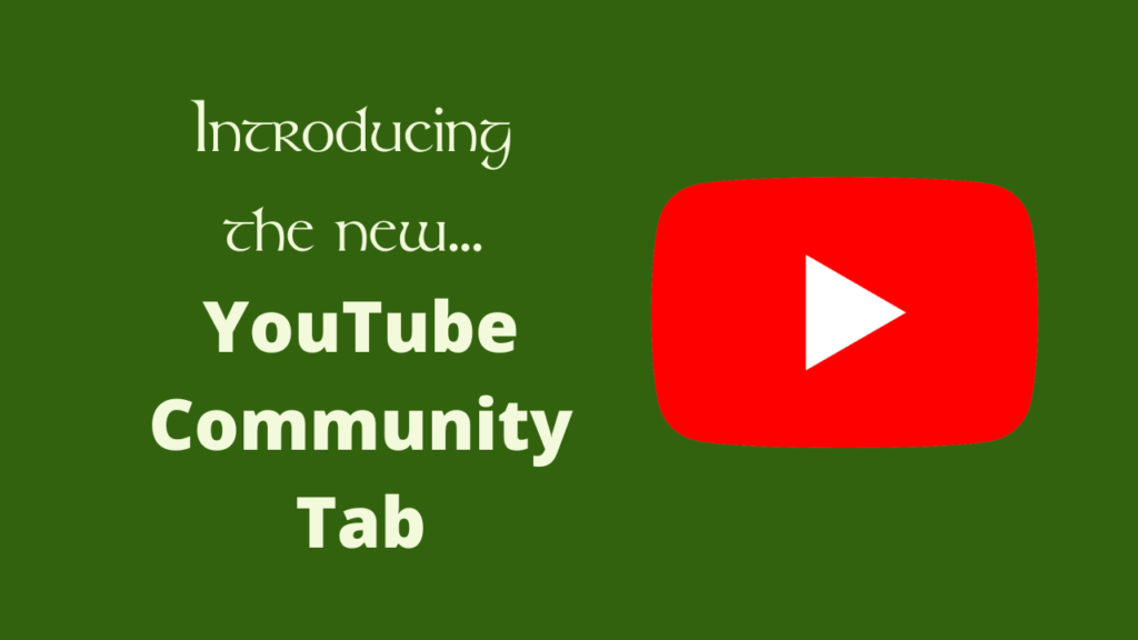 Introducing the new...YouTube Community Tab